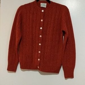 Vintage  Ladybug wool cardigan.